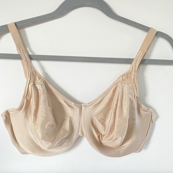 WACOAL 36DD/36E Beige Satin Sensibility Underwire Bra 855207 - Picture 2 of 10